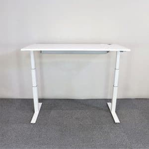 Höj- och sänkbart skrivbord i vitt