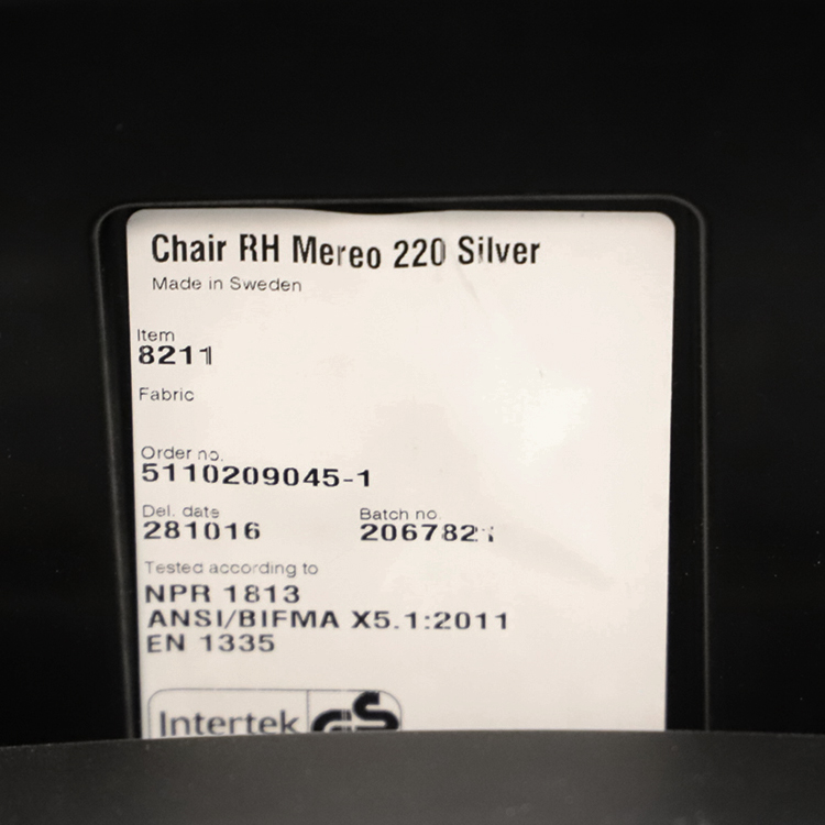 Kontorsstol Mereo 220 Silver | RH